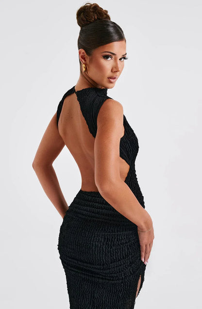 CAPRI MIDI DRESS – BLACK