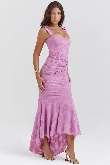 MOLLY MIDI DRESS - ROSE