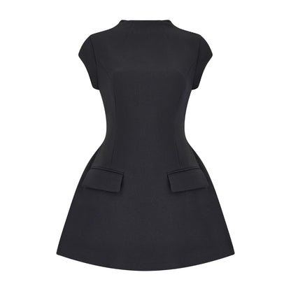 CASSIA MINI DRESS - BLACK